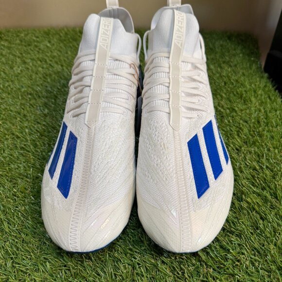 Adidas Adizero Primeknit White Blue Football Cleats Men\'s Size GV9621 NEW main image 10